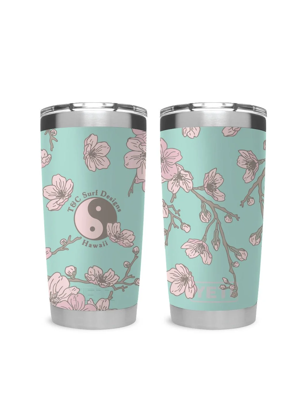 T&C Surf 20 oz Sakura Branch Tumbler Yeti - Image 3