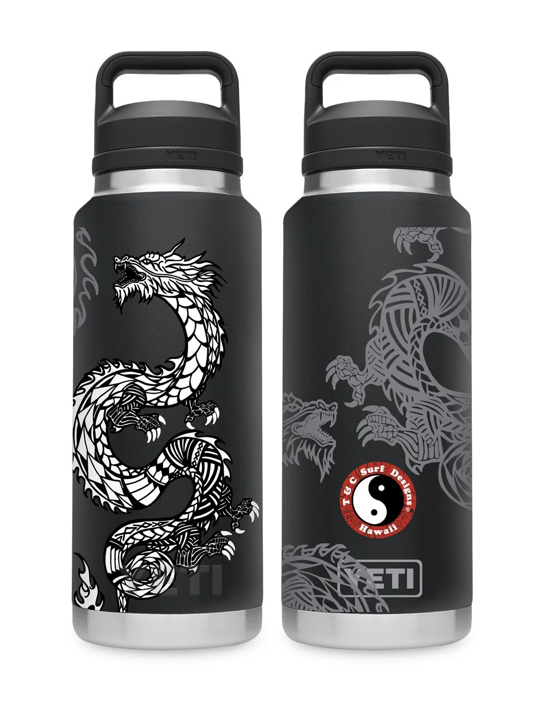 T&C Surf 36 oz Dragon Island Rambler Yeti Bottle with Chug Cap - Image 3