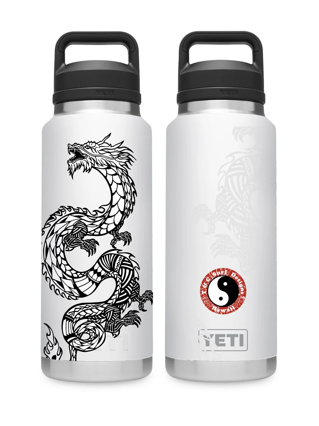 T&C Surf 36 oz Dragon Island Rambler Yeti Bottle with Chug Cap - Image 5