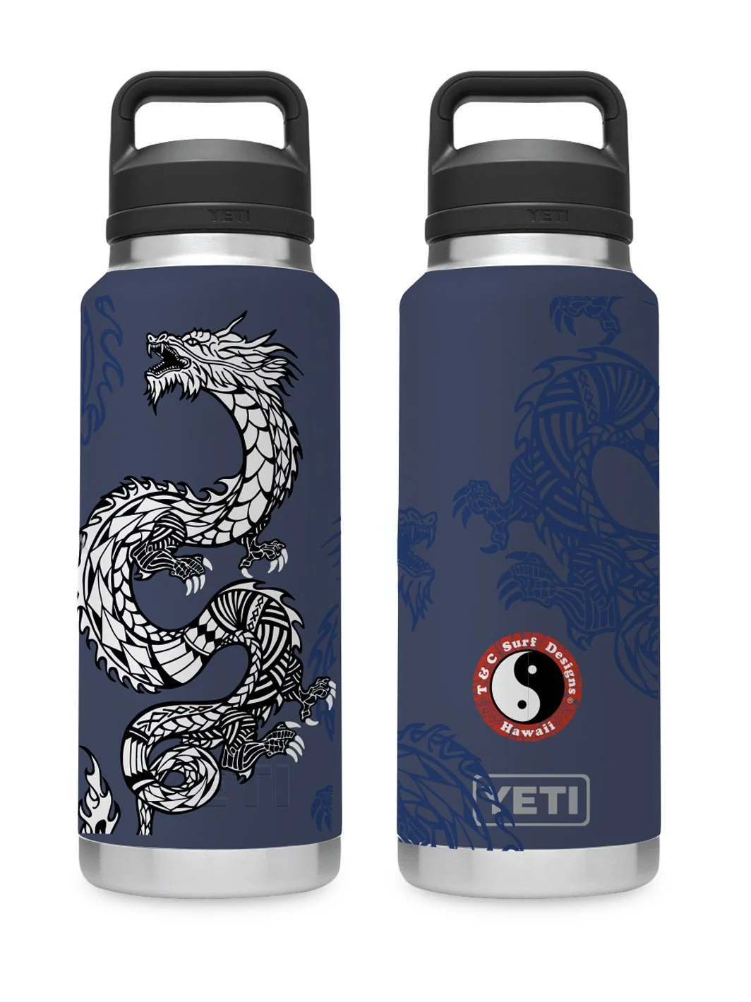 T&C Surf 36 oz Dragon Island Rambler Yeti Bottle with Chug Cap - Image 6