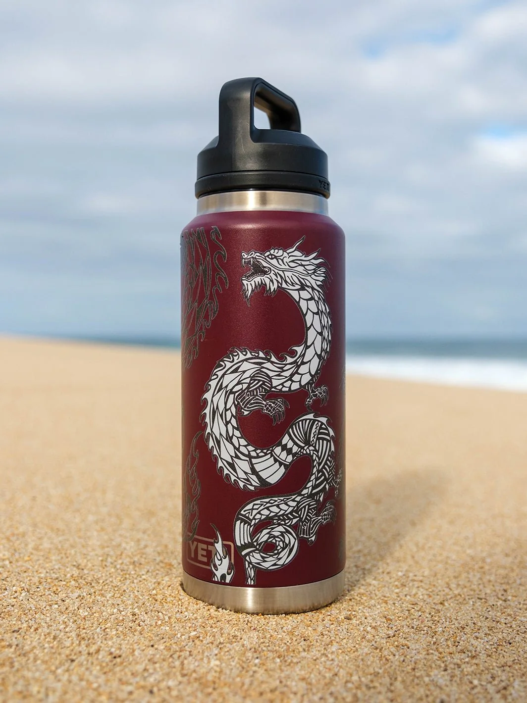 T&C Surf 36 oz Dragon Island Rambler Yeti Bottle with Chug Cap - Image 7