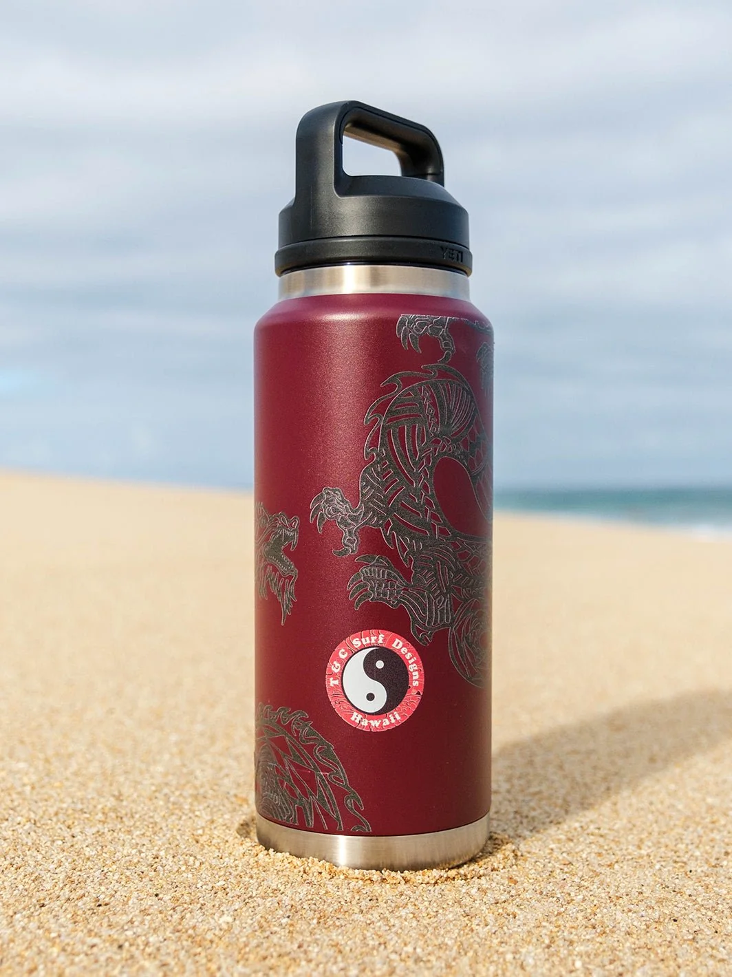 T&C Surf 36 oz Dragon Island Rambler Yeti Bottle with Chug Cap - Image 8