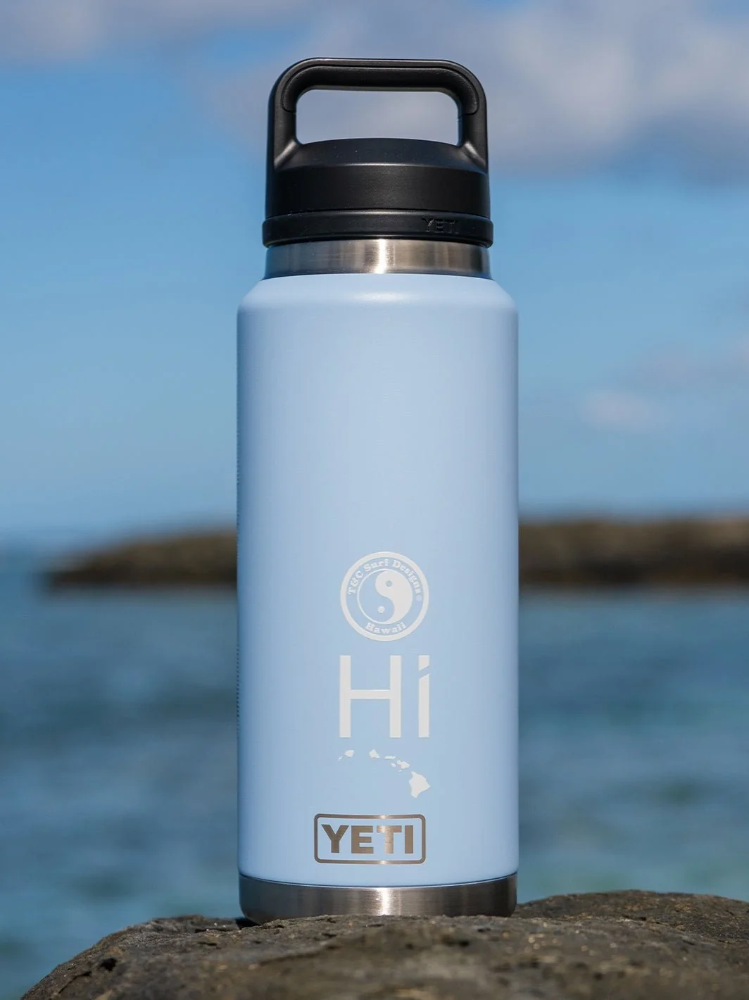T&C Surf 36 oz Toned Scenic Square Rambler Yeti Bottle with Chug Cap - Image 3