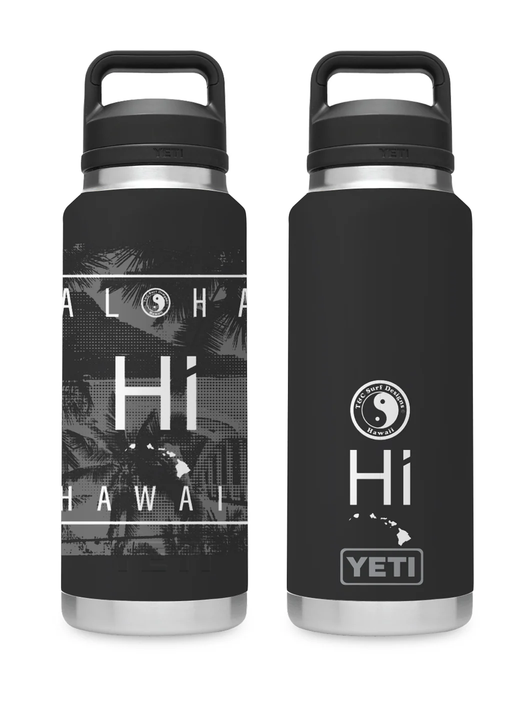 T&C Surf 36 oz Toned Scenic Square Rambler Yeti Bottle with Chug Cap - Image 4